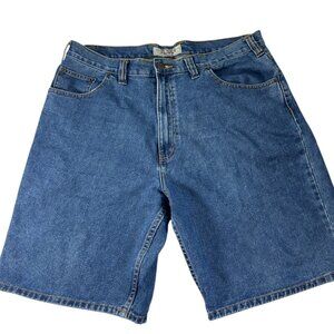 Big Mac Workwear Denim Shorts Mens Size 38 Blue Jean Utility Jorts Cotton